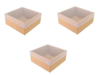 【天愛包裝屋】 6吋 牛皮乳酪蛋糕盒 (透明上蓋)