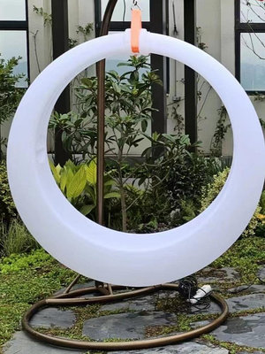 居家佳：LED 發光鞦韆戶外七彩太陽能月亮吊椅游樂庭院景觀愛心燈 自行安裝