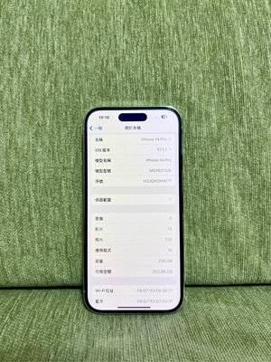 Apple iPhone 14 Pro 256G 銀色 99%