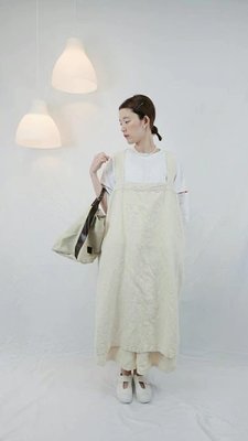【2023山東五月號】23SS！韓國製  YOOM日系後交叉繭型吊帶裙