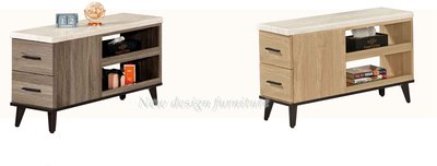 【N D Furniture】台南在地家具-木心板灰橡色+仿石紋面茶几邊櫃/沙發邊櫃TH