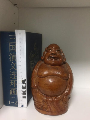 【二手】竹雕  彌勒佛  置物  擺件 日本回流好玩的竹雕 日本回流 回流 擺件 收藏 【古物流香】-137