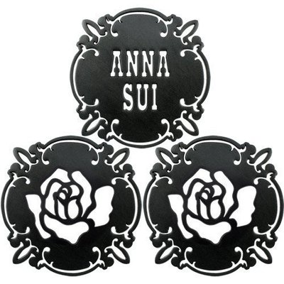 專櫃 正品 Anna Sui 安娜蘇 黑色 魔法 薔薇 杯墊 組