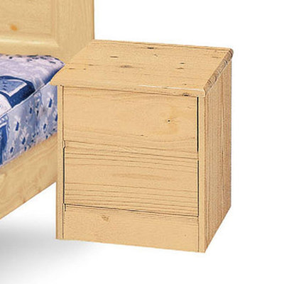 【在地人傢俱】24 輕鬆購-松木實木1.3尺二抽床頭櫃 GD101-5