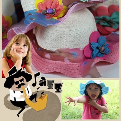 收納女王 【FSS008】帽子 日系太陽花兒童帽 兒童 陽光 遮陽 配件 洋裝
