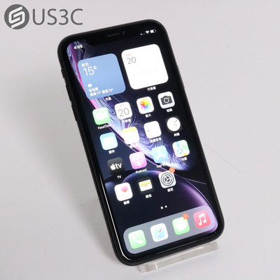 【US3C-青海店】台灣公司貨 Apple iPhone XR 128G 黑色 6.1吋 防潑抗水與防塵 廣角相機 二手手機 UCare店保6個月
