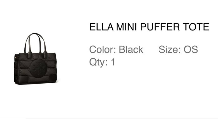 ella mini puffer tote