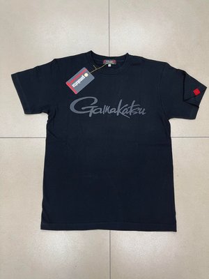 五豐釣具-GAMAKATSU 2023海外限定版~唯一款低調的黑X黑短袖T-shirt GM-3712特價990元