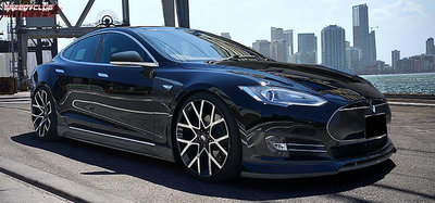 Tesla model S P85 P90 P100 AIT款 全車套件 前下巴/側裙/後下/葉子配件/尾翼另有碳纖維