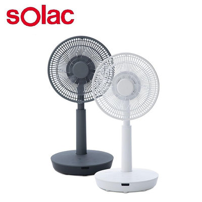 【sOlac】DC微電腦10吋直立風扇 3D空氣擺頭循環扇 灰色 白色 七片扇葉 SFC-F06