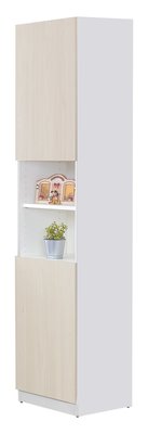【生活家傢俱】HJS-642-2：系統1.4尺單門書櫃-鐵杉白【台中家具】收納櫃 展示櫃 玄關櫃 低甲醛E1系統板