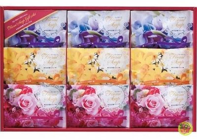 【JPGO日本購】日本製 日比谷花壇 花卉組合香皂禮盒組 80gx9入 #816
