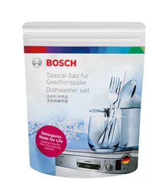 BOSCH 博世 洗碗機專用洗碗鹽 /  軟化鹽3包 1Kg +光潔劑*3罐公司貨