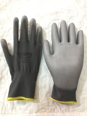 工業用手套，配戴時手指頭觸感靈敏， 平紋 PU塗層 防靜電 防滑 防油 耐磨 防割傷 耐用，價格便宜3M NBR 非3M