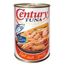 【苡琳小舖】菲律賓 Century Tuna Hot &amp; Spicy 辣味鮪魚罐 155g 即食料理 罐頭