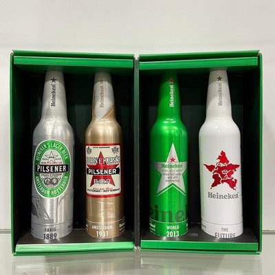 海尼根140週年紀念鋁瓶組/周年紀念罐/紀念品/收藏組/Heineken周邊商品/珍藏擺飾用/盒裝組/海尼根迷/品牌收藏