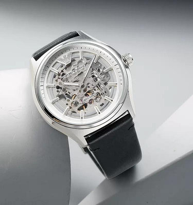 ＂手錶＂Armani阿瑪尼時尚鏤空全自動手表防水商務皮帶男款機械表AR60003