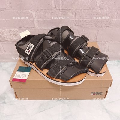 【FleaSir福利社】現貨 Tommy Jeans (Hilfiger) 休閒涼鞋/拖鞋 尺寸43 黑色 G36