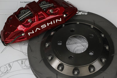 【超鑫國際】 Nashin N3 世盟 一體式四活塞卡鉗組 大四活塞 330MM 碟盤 鋼鐵紅 完工價