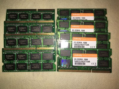 DDR3 2G 1066NB筆記電腦記憶體, ELPIDA顆粒