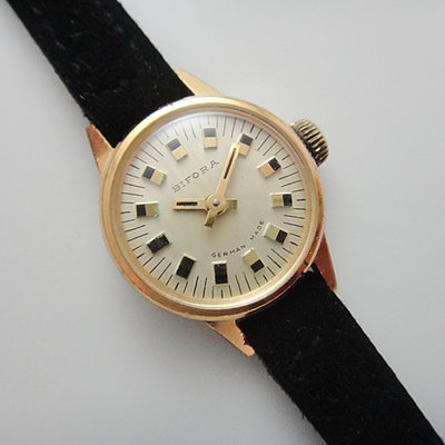 【timekeeper】 70年代德國製Bifora 17石包金機械錶(免運)