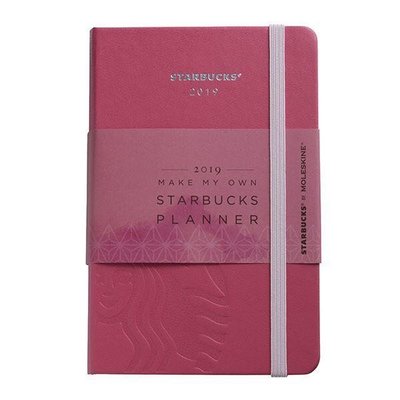 星巴克 Pink19年曆Pocket 粉紅色記事本/筆記本 2019口袋 Starbukcs x Moleskine聯名 9/25上市（未含券）