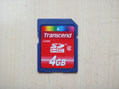 【康泰典藏】創建 Transcend SDHC  4GB 記憶卡~二手良品~
