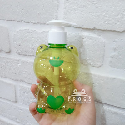 F.R.O.G.S K40210現貨-CHILL立體青蛙250ml造型乳液瓶空瓶空罐擠壓瓶分裝瓶沐浴乳瓶洗髮乳瓶居家收納