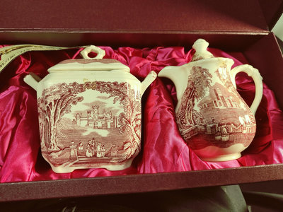 【二手】英國Twinings川寧紅茶壺和糖罐 回流 古玩 茶具【十大雜項】-3603