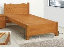 【N D Furniture】台南在地家具-松木實木柚木色3.5尺單人床台/床架/涼床GH