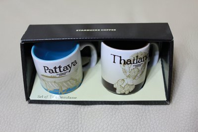 現貨 星巴克 STARBUCKS 泰國+芭達雅 Pattaya 國家+城市 馬克杯 icon 迷你 小款 對杯 組合杯