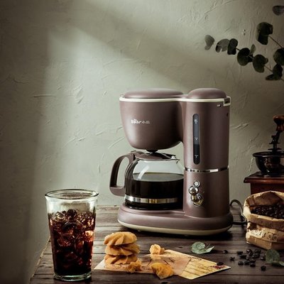 咖啡機 小熊咖啡機 美式家用 600ml滴漏式小型迷你煮茶器開心購 促銷 新品