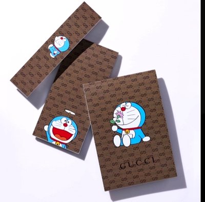 Doraemon 小叮噹 哆啦A夢 × Gucci 便條紙 筆記紙 辦公室小物 非筆記本 情人節生日聖誕交換禮物 現量!