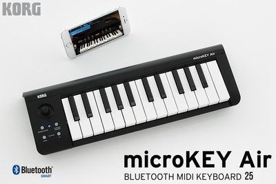 小叮噹的店-KORG Microkey2 25鍵 (K-25AIR) 藍芽/USB介面 主控鍵盤 MIDI鍵盤