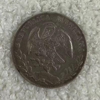 1894年墨西哥鷹洋銀幣花邊老鷹中國貿易銀有戳記保真5630