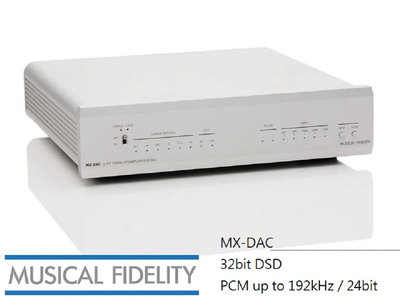 Musical Fidelity MX-DAC 數位/類比轉換、USB輸入、XLR輸出、32bit DSD前級擴大機 - 已拆封