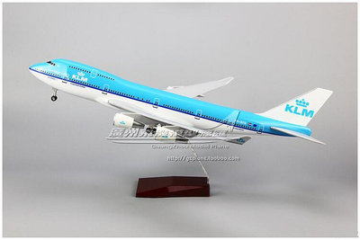 荷蘭皇家航空 KLM 波音 B747-400 PH-BFB 塑料仿真飛機模型 47cm