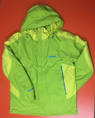 歐都納 男款 戶外登山外套 GORE-TEX 內裏羽絨外套 兩件式外套 綠色 尺寸：M 號