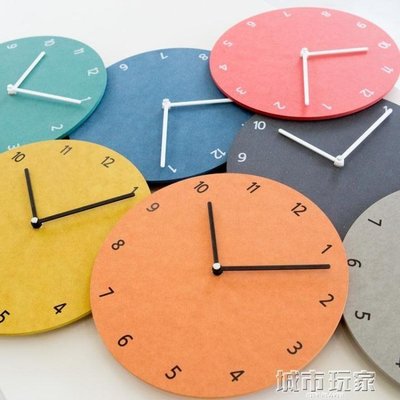『格倫雅』Mandelda創意鐘錶掛鐘客廳現代簡約時鐘圓形數字家用臥室靜音掛錶^29878促銷 正品 現貨