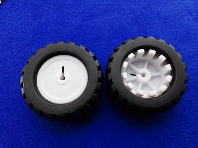 D字軸橡膠輪胎 1組2個 智慧型小車輪胎 直徑43mm  可適用N20減速電機