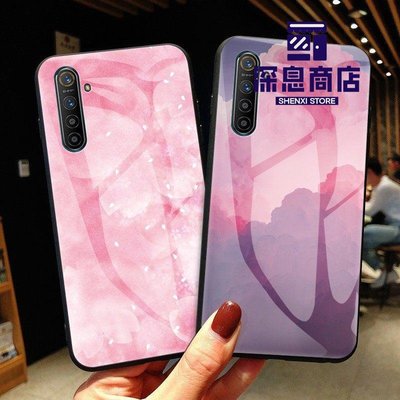 realme X2 Pro 手機殼 XT 玻璃殼 文藝櫻花 realme XT 防摔全包邊殼 男女手機保護套 新款 現貨【深息商店】