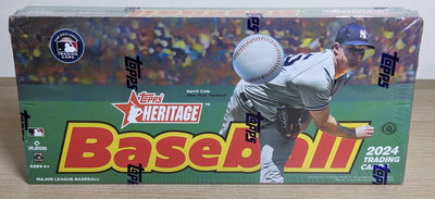 2024 Topps Heritage Hobby 棒球 MLB 遺產系列 全新未拆盒卡 每盒一張簽名卡或球衣卡 內含一頂包