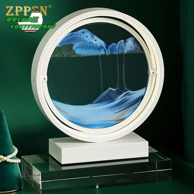 【熱賣精選】沙漏ZPPSN創意ins解壓流沙畫擺件臥室床頭燈辦公室沙漏裝飾品高檔禮物