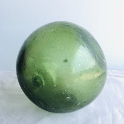 【大肚番】早期 手工玻璃浮球 綠色