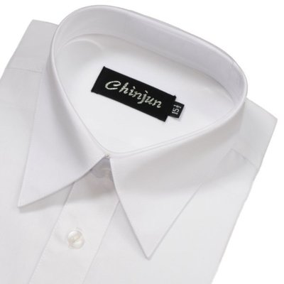 【CHINJUN大尺碼】抗皺襯衫-短袖、素色白、編號：B8001、大尺碼18.5，19.5吋，20.5吋