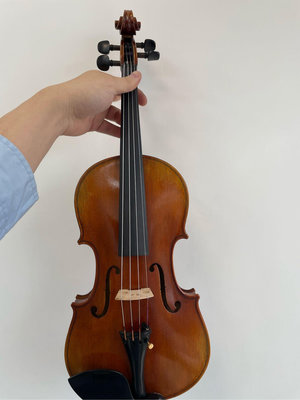 27號 4/4 北京工作室純手工小提琴音質好 市價6萬  高級烏木配件 鋼弦+法國琴橋 歐料音柱