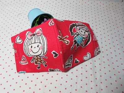 日本薄棉布～布口罩套～微笑娃娃～兒童口罩～套入醫療口罩使用（成人）