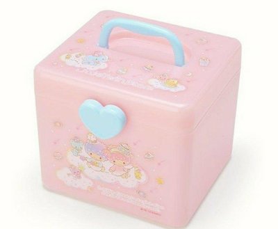 牛牛ㄉ媽*日本進口正品 雙子星塑膠收納提盒 kikilala收納箱 首飾收納盒 化妝盒 生日禮物