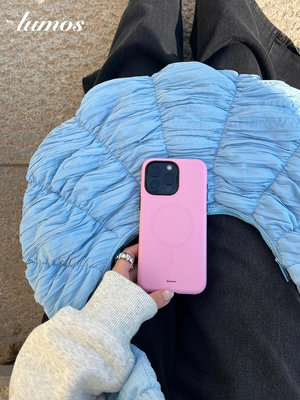 Lumos「PANTONE色」韓國菲林二合一極簡純色磨砂手機殼設計iphone15奶油白蒂芙尼藍芭比