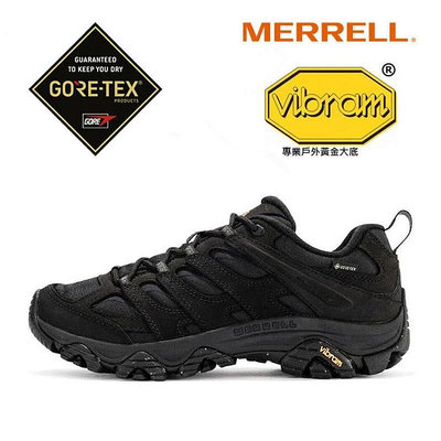 Merrell 登山鞋 MOAB 3 SMOOTH GORE-TEX® 皮革防水 潮流黑 男黃金大底  ML36361